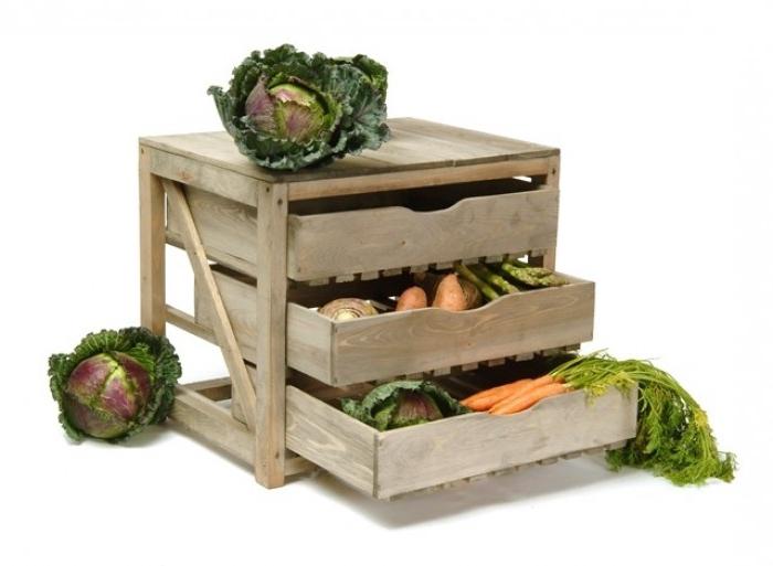 A useful and practical acquisition - a box for storing vegetables on the balcony