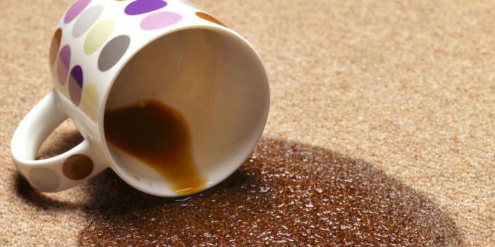 Than to remove stains from coffee from clothes and a carpet? Stain removers and dry cleaning at home