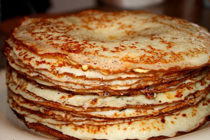 Pancakes early: recipe for water, milk, kefir