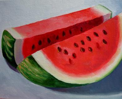 How to draw a watermelon to make it look like real