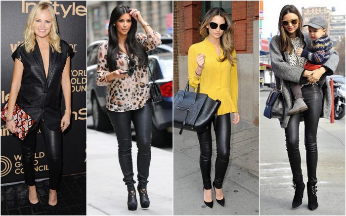 What to wear with leather trousers: tips and ideas