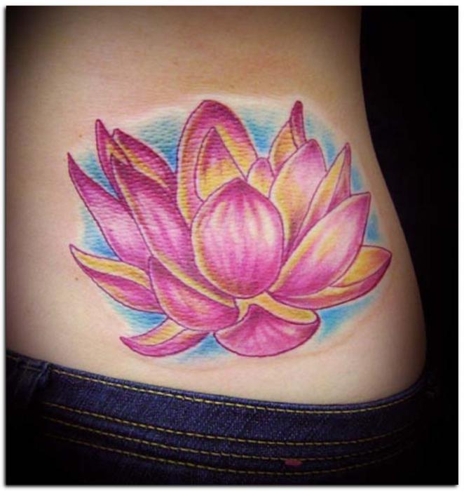 Lotus (tattoo): the meaning of the symbol and the story