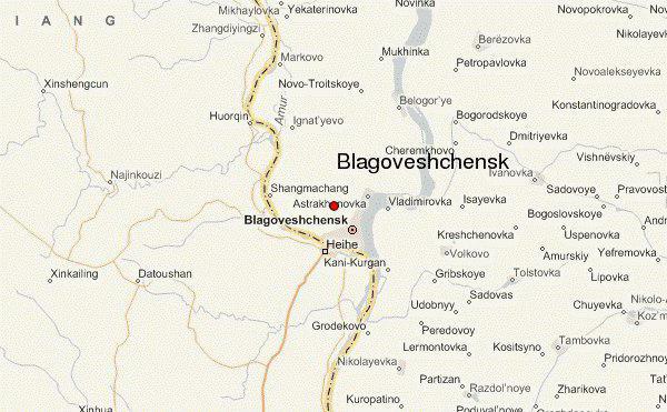 blagoveshchensk on the map